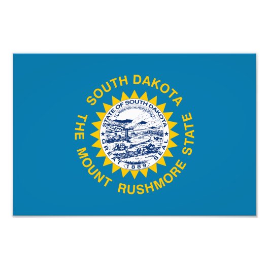 Vlag van South Dakota Foto Afdruk (Voorkant)