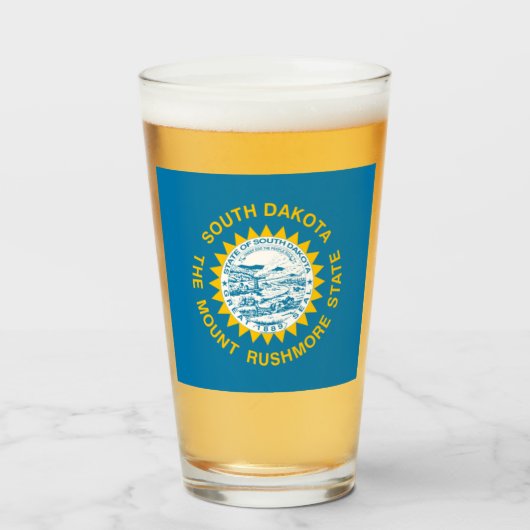 vlag van South Dakota Glas (Voorkant gevuld)