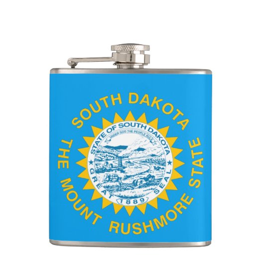 vlag van South Dakota Heupfles (Voorkant)