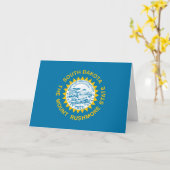 Vlag van South Dakota Kaart (Gele Bloem)