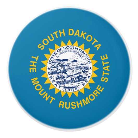 Vlag van South Dakota Keramische Knop (Voorkant)