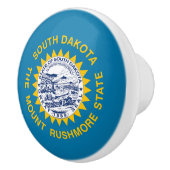 Vlag van South Dakota Keramische Knop (Rechts)