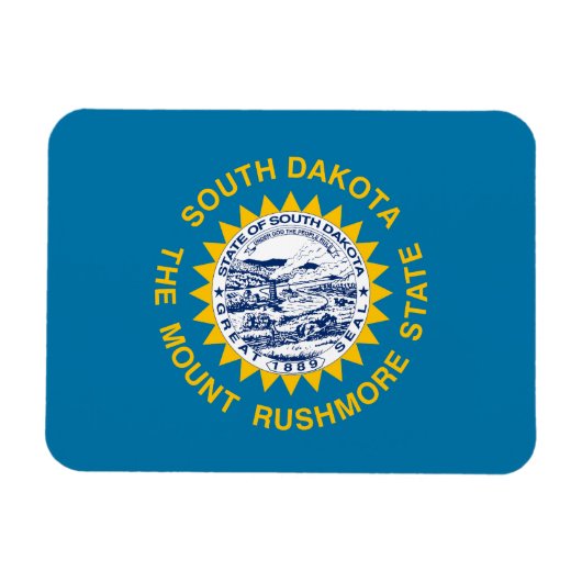 Vlag van South Dakota Magneet (Horizontaal)