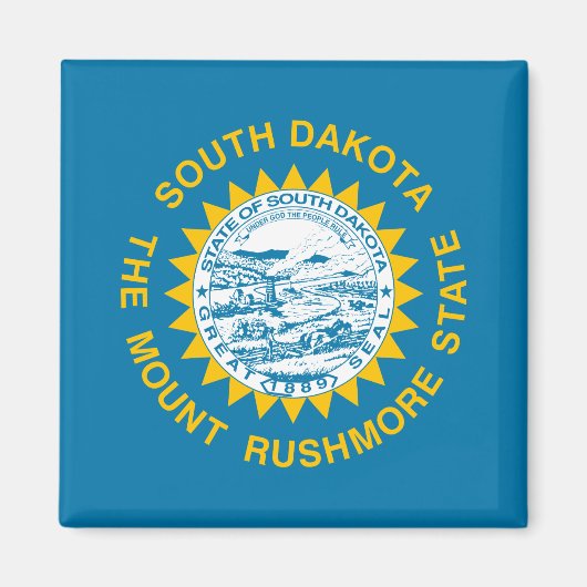 Vlag van South Dakota Magneet (Voorkant)