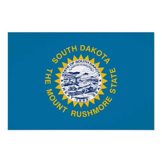 Vlag van South Dakota Perfect Poster (Voorkant)