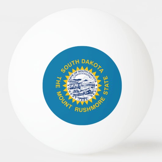 Vlag van South Dakota Pingpongbal (Voorkant)