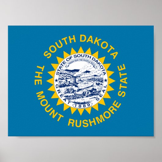 Vlag van South Dakota Poster (Voorkant)
