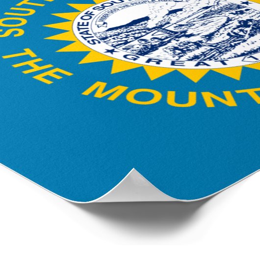 Vlag van South Dakota Poster (Hoek)