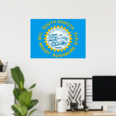 vlag van South Dakota Poster (Thuiskantoor)