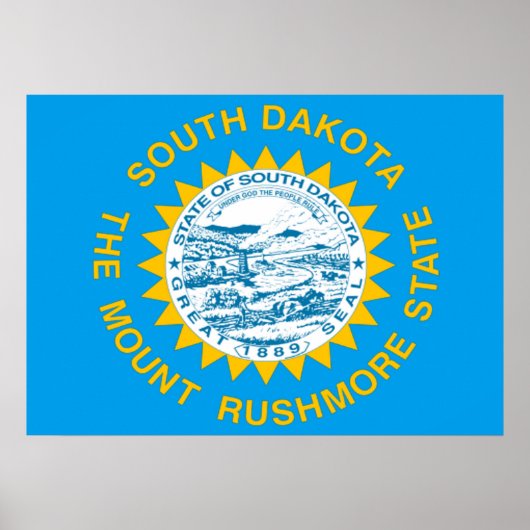 vlag van South Dakota Poster (Voorkant)