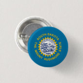 Vlag van South Dakota Ronde Button 3,2 Cm (Voorkant /achterkant)