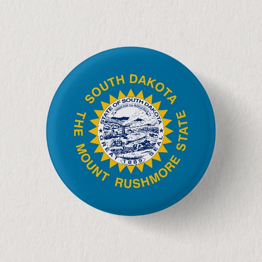 Vlag van South Dakota Ronde Button 3,2 Cm (Voorkant)