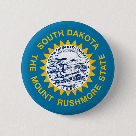 Vlag van South Dakota Ronde Button 5,7 Cm (Voorkant)