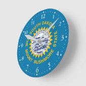 Vlag van South Dakota Ronde Klok (Hoek)