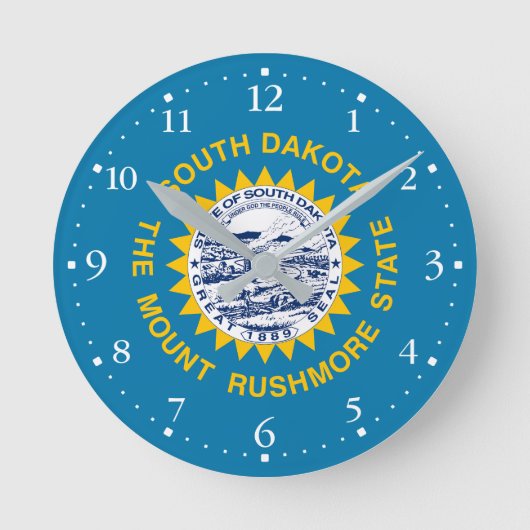 Vlag van South Dakota Ronde Klok (Voorkant)