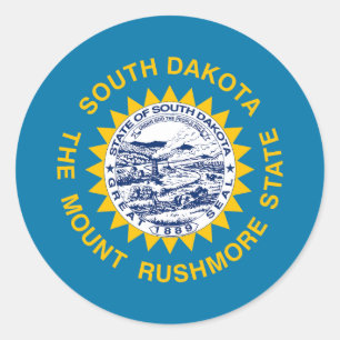 Vlag van South Dakota Ronde Sticker