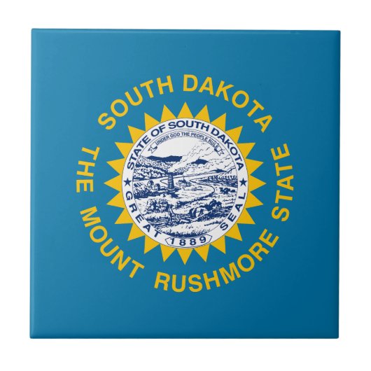 Vlag van South Dakota Tegeltje (Voorkant)
