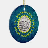 Vlag van South Dakotan Keramisch Ornament (Rechts)