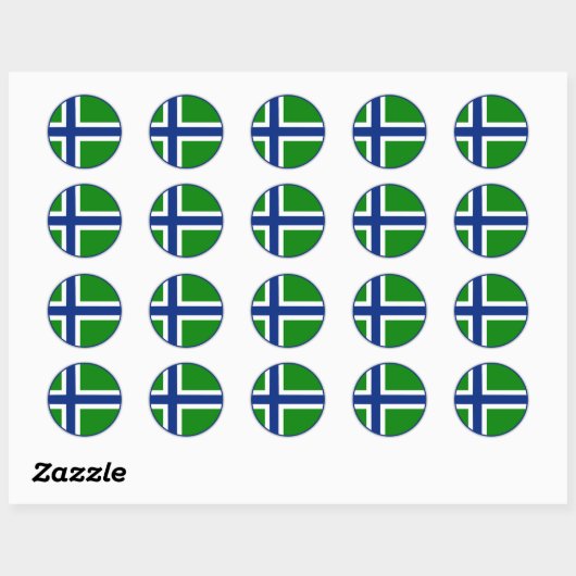Vlag van South Uist Ronde Sticker (Vel)