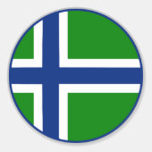 Vlag van South Uist Ronde Sticker (Voorkant)