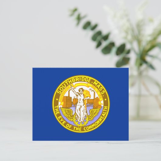 Vlag van Southbridge, Massachusetts Briefkaart (Staand voorkant)