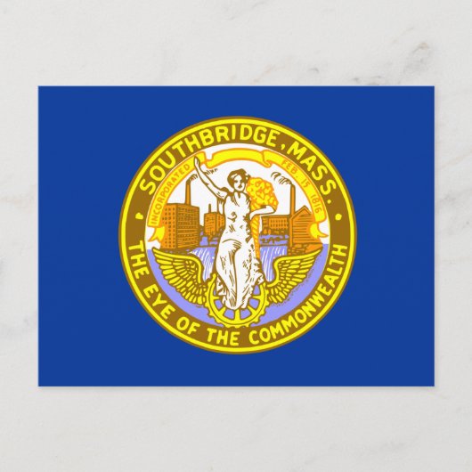 Vlag van Southbridge, Massachusetts Briefkaart (Voorkant)
