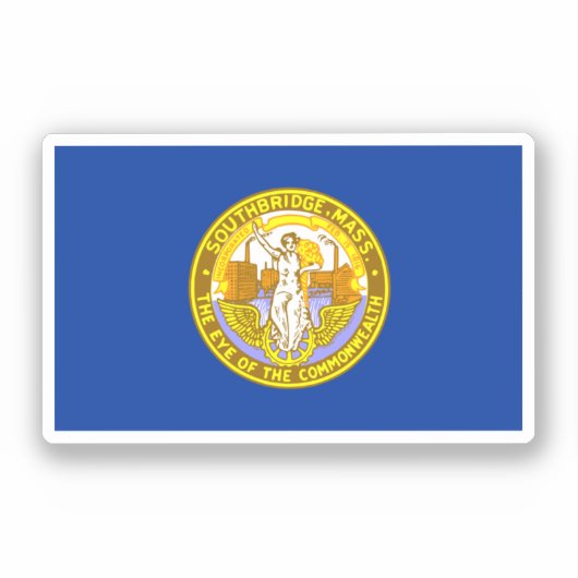 Vlag van Southbridge, Massachusetts Sticker (Voorkant)