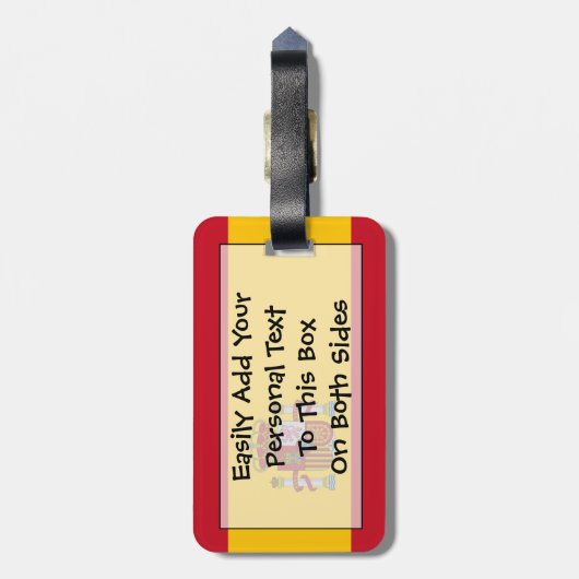 Vlag van Spaans Easy ID Personal Bagagelabel (Achterkant verticaal)