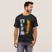 Vlag van Spaans en Libisch DNA-erfgoed T-shirt (Voorkant volledig)