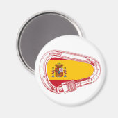 Vlag van Spaanse Carabiner Magneet (Voorkant / Achterkant)