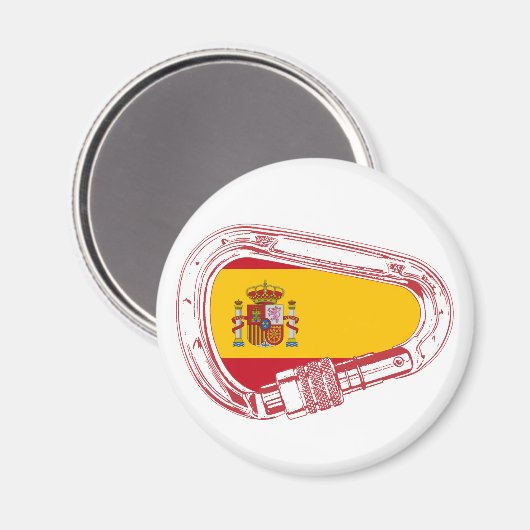 Vlag van Spaanse Carabiner Magneet (Voorkant / Achterkant)