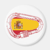 Vlag van Spaanse Carabiner Magneet (Voorkant)