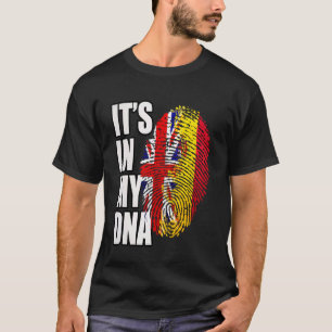 Vlag van Spaanse en Britse DNA-erfgoed T-shirt