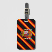 vlag van Spaanse strepen Bagagelabel (Voorkant (verticaal))