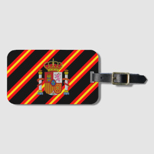 vlag van Spaanse strepen Bagagelabel