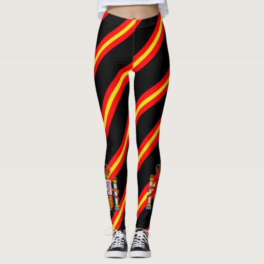 vlag van Spaanse strepen Leggings (Voorkant)