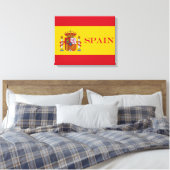 vlag van Spanje - Bandera de Espana Canvas Afdruk (Insitu (Slaapkamer))