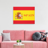 vlag van Spanje - Bandera de Espana Canvas Afdruk (Insitu (Woonkamer))