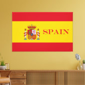 vlag van Spanje - Bandera de Espana Canvas Afdruk (Insitu (Woonkamer))