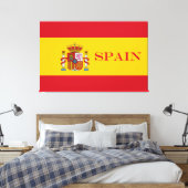 vlag van Spanje - Bandera de Espana Canvas Afdruk (Insitu (Slaapkamer))