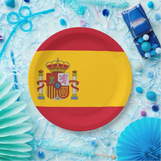 vlag van Spanje - Bandera de Espana Papieren Bordje (Feest)