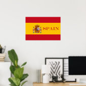 vlag van Spanje - Bandera de Espana Poster (Thuiskantoor)