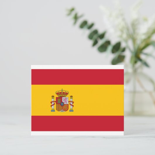 Vlag van Spanje - Bandera de España - Spaanse vlag Briefkaart (Staand voorkant)