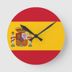 Vlag van Spanje - Bandera de España - Spaanse vlag Ronde Klok