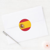 Vlag van Spanje - Bandera de España - Spaanse vlag Ronde Sticker (Envelop)
