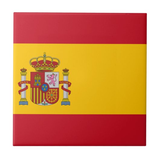 Vlag van Spanje - Bandera de España - Spaanse vlag Tegeltje (Voorkant)