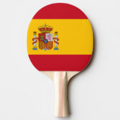 vlag van Spanje - Bandera de Espana Tafeltennisbatje (Achterkant)