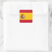 vlag van Spanje - Bandera de Espana Vierkante Sticker (Tas)