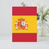vlag van Spanje Bedankkaart (Staand voorkant)