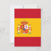 vlag van Spanje Bedankkaart (Achterkant)